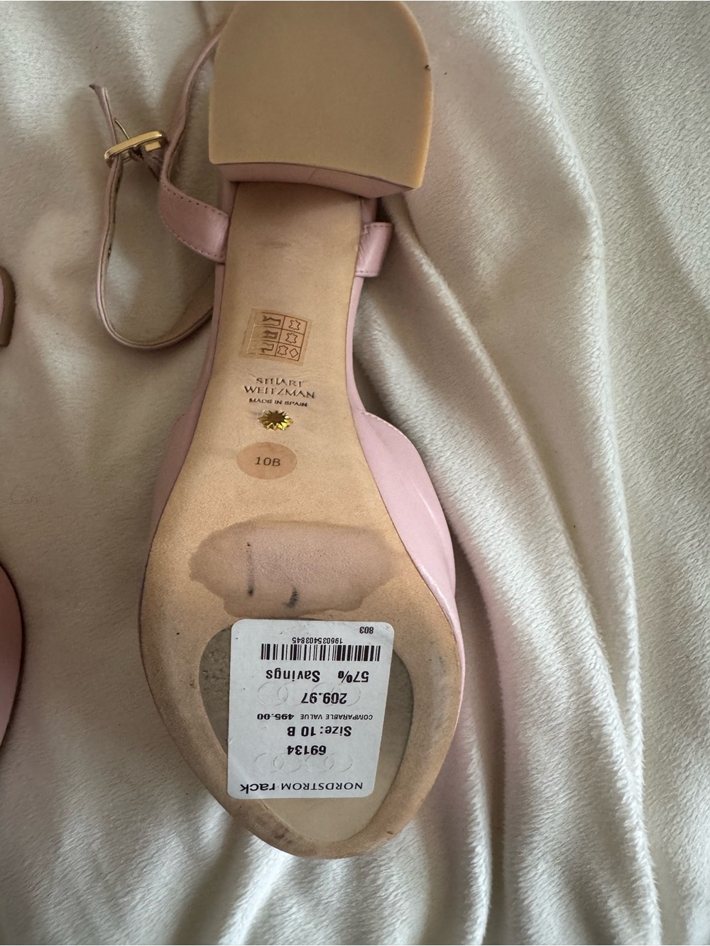 Stuart Weitzman pink leather Ryder platform sandal - Picture 6 of 11